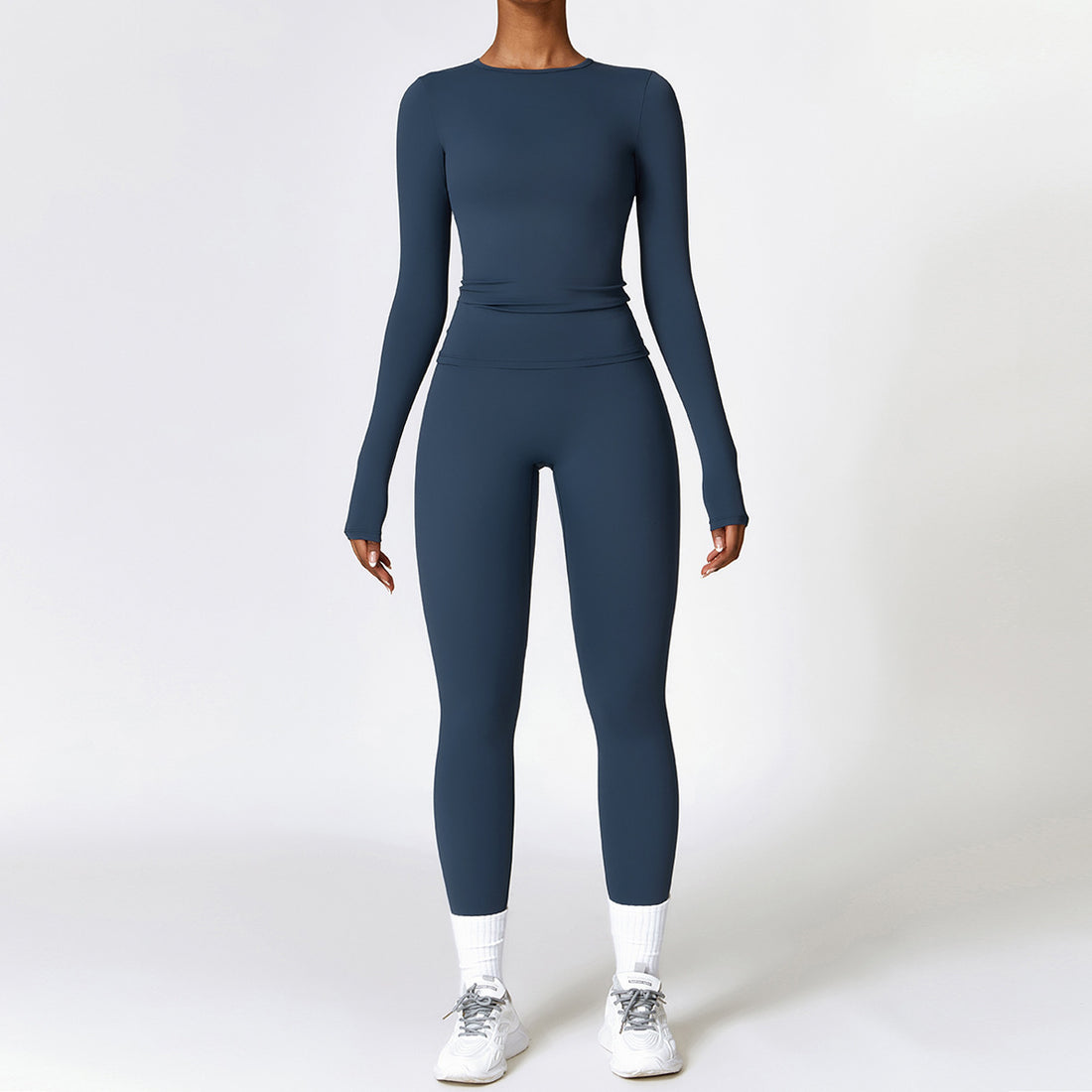 Brushed Yoga & Fitness Set for Women - Quick-Drying, High Waist Leggings